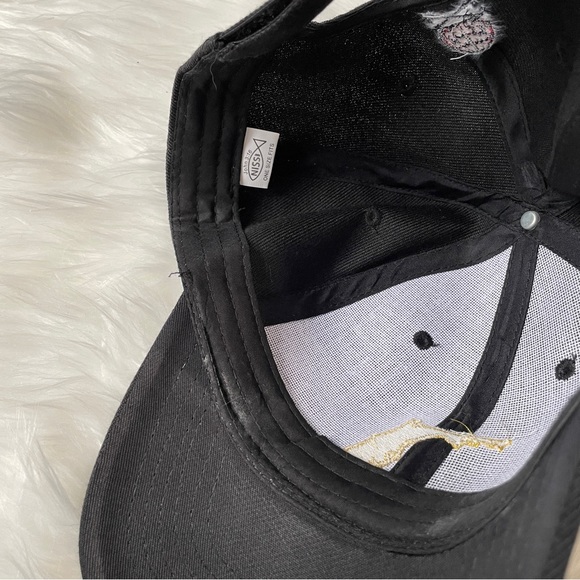 Black and Gold Florida Embroidered Structured Adjustable Baseball Cap - Picture 3 of 3